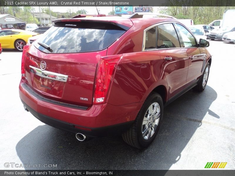 Crystal Red Tintcoat / Shale/Brownstone 2015 Cadillac SRX Luxury AWD