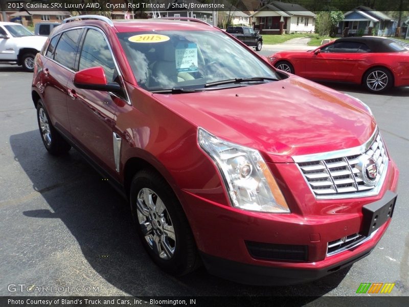 Crystal Red Tintcoat / Shale/Brownstone 2015 Cadillac SRX Luxury AWD