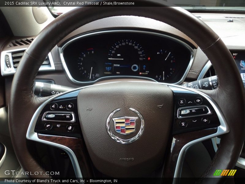 Crystal Red Tintcoat / Shale/Brownstone 2015 Cadillac SRX Luxury AWD