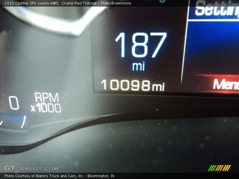Crystal Red Tintcoat / Shale/Brownstone 2015 Cadillac SRX Luxury AWD