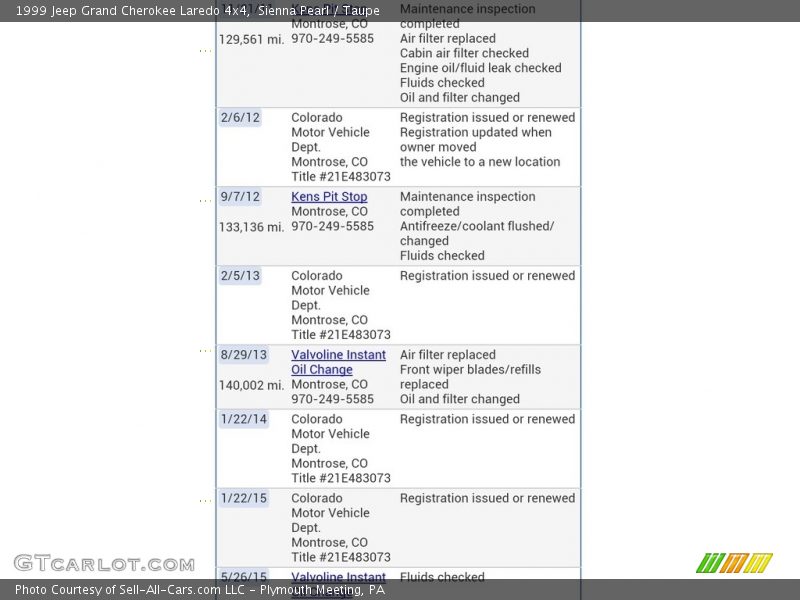 Sienna Pearl / Taupe 1999 Jeep Grand Cherokee Laredo 4x4