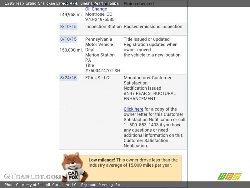 Sienna Pearl / Taupe 1999 Jeep Grand Cherokee Laredo 4x4