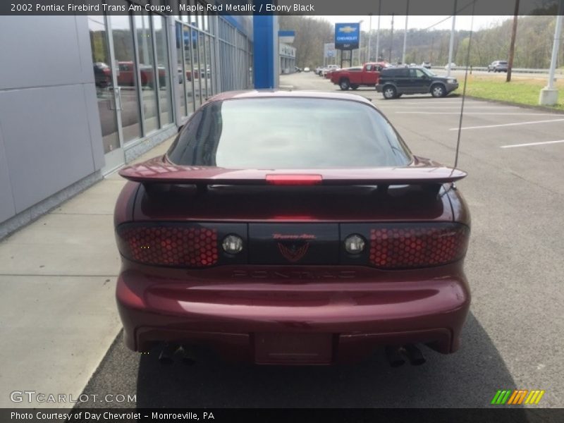 Maple Red Metallic / Ebony Black 2002 Pontiac Firebird Trans Am Coupe