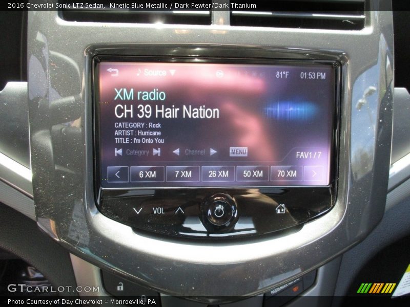Kinetic Blue Metallic / Dark Pewter/Dark Titanium 2016 Chevrolet Sonic LTZ Sedan