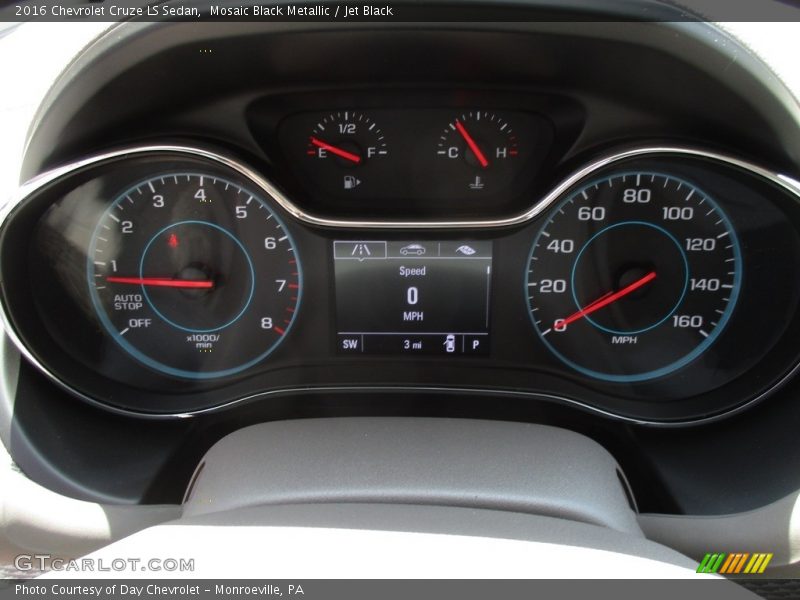 Mosaic Black Metallic / Jet Black 2016 Chevrolet Cruze LS Sedan