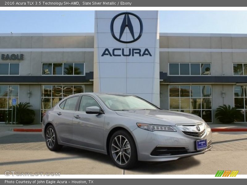 Slate Silver Metallic / Ebony 2016 Acura TLX 3.5 Technology SH-AWD