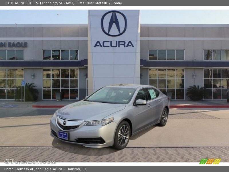 Slate Silver Metallic / Ebony 2016 Acura TLX 3.5 Technology SH-AWD