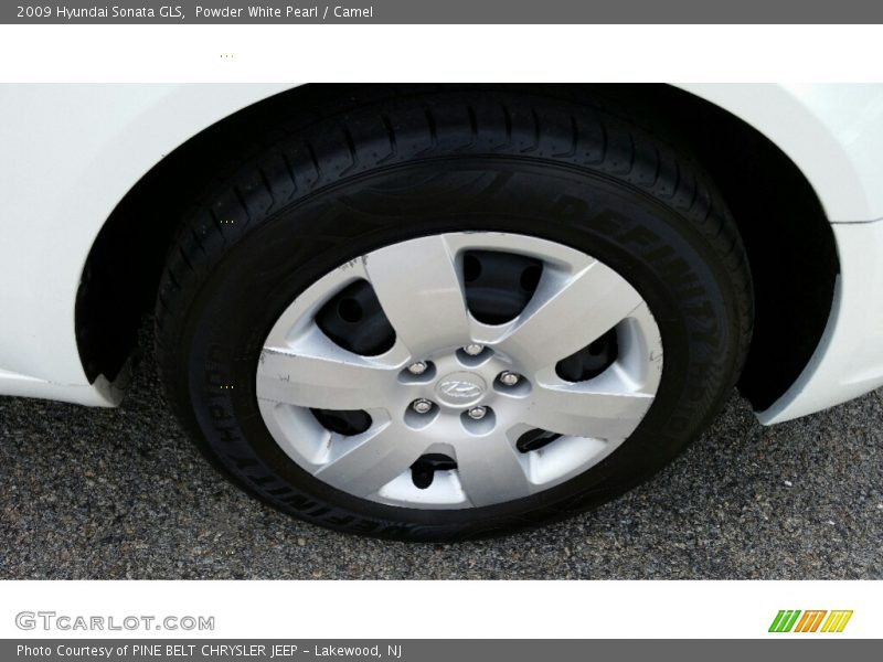 Powder White Pearl / Camel 2009 Hyundai Sonata GLS