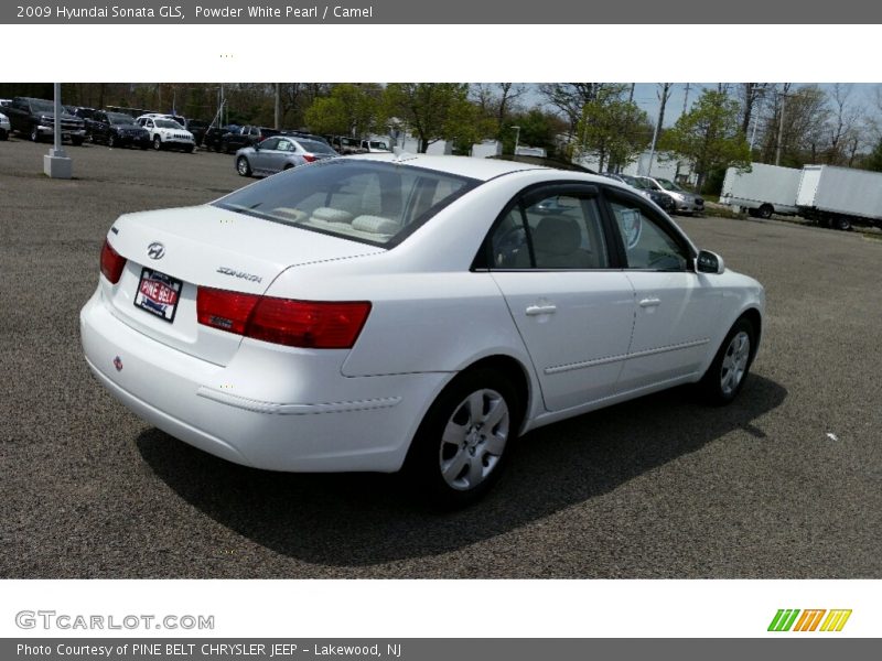 Powder White Pearl / Camel 2009 Hyundai Sonata GLS