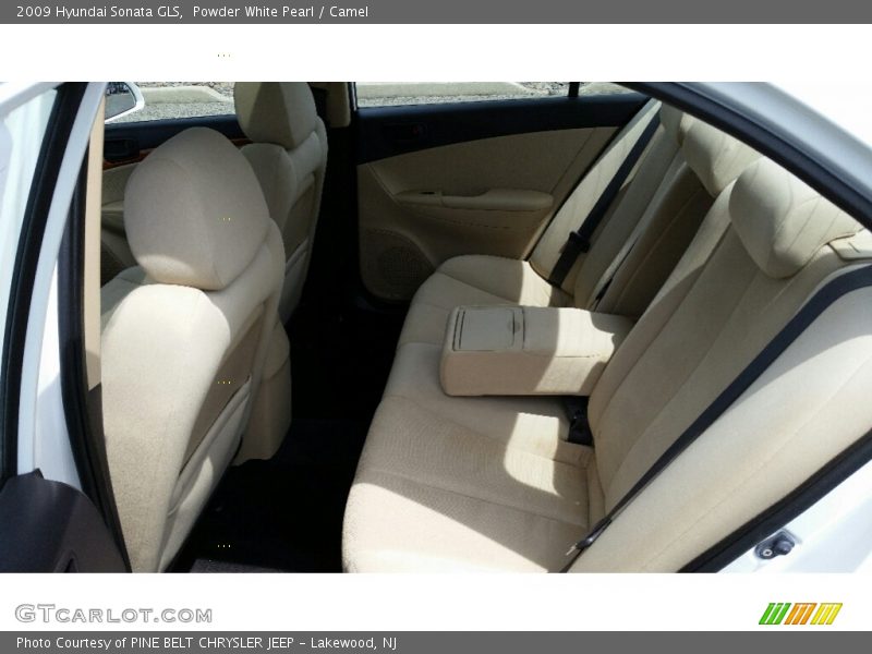 Powder White Pearl / Camel 2009 Hyundai Sonata GLS