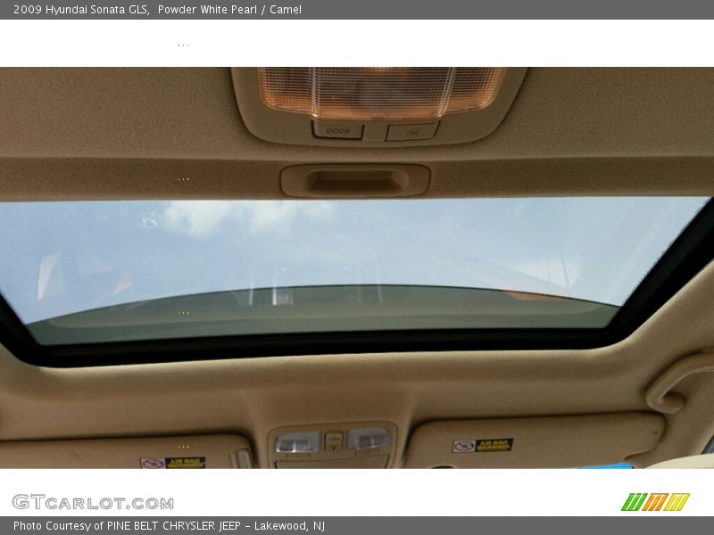 Powder White Pearl / Camel 2009 Hyundai Sonata GLS