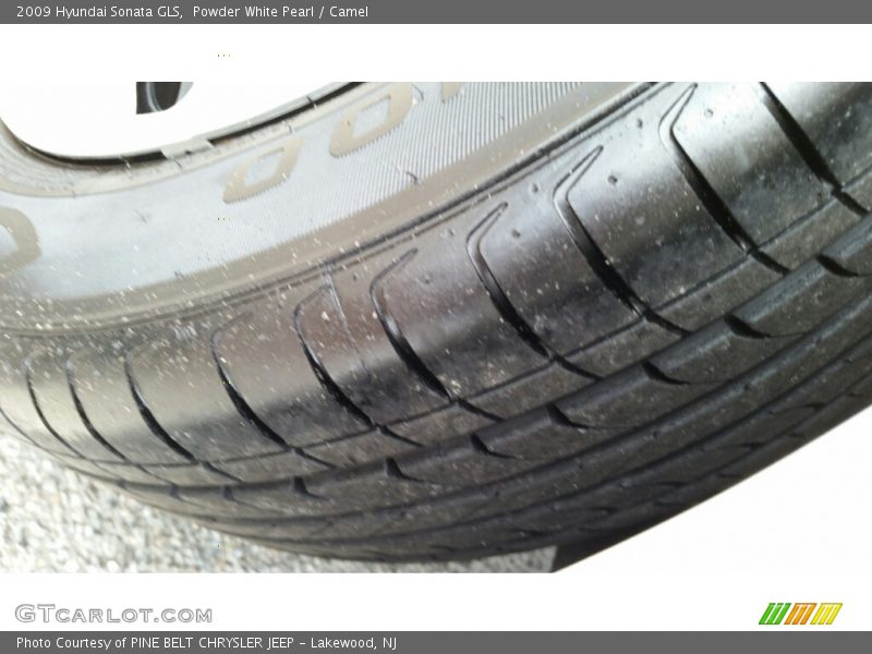 Powder White Pearl / Camel 2009 Hyundai Sonata GLS