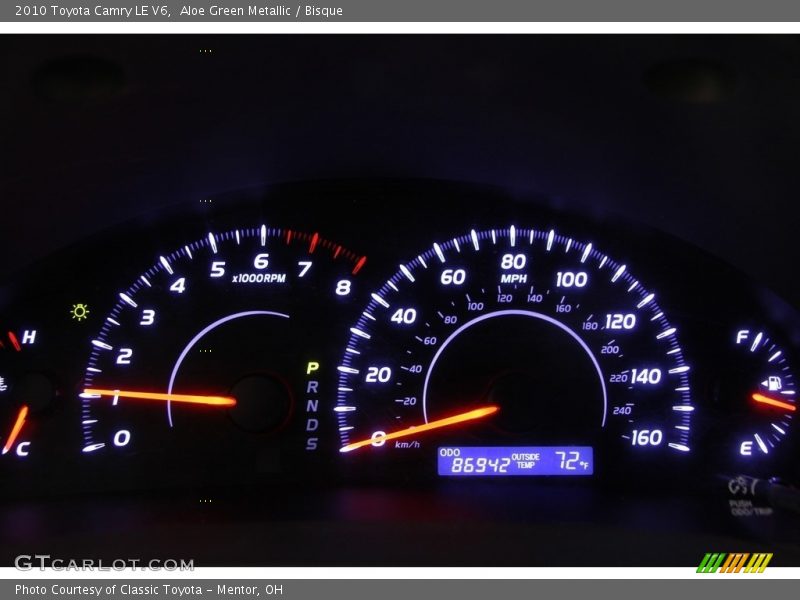 Aloe Green Metallic / Bisque 2010 Toyota Camry LE V6