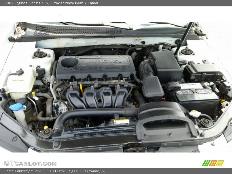 Powder White Pearl / Camel 2009 Hyundai Sonata GLS