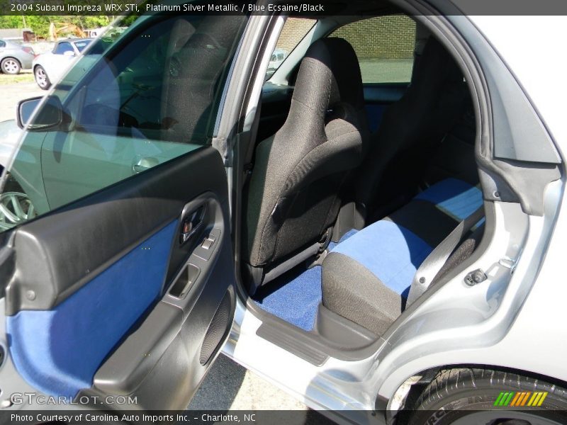 Platinum Silver Metallic / Blue Ecsaine/Black 2004 Subaru Impreza WRX STi