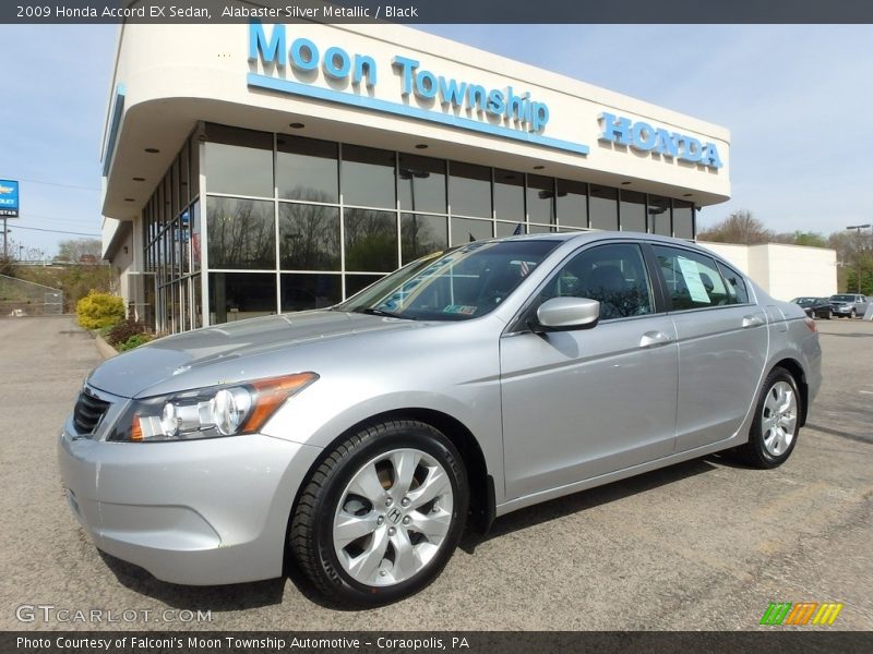 Alabaster Silver Metallic / Black 2009 Honda Accord EX Sedan