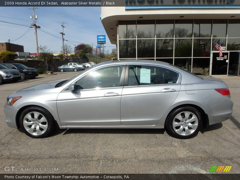 Alabaster Silver Metallic / Black 2009 Honda Accord EX Sedan