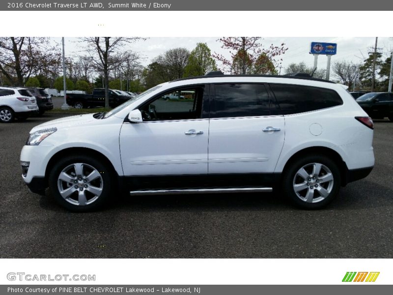 Summit White / Ebony 2016 Chevrolet Traverse LT AWD