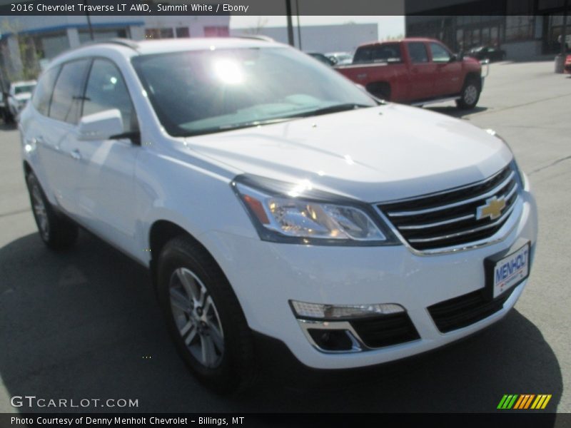 Summit White / Ebony 2016 Chevrolet Traverse LT AWD