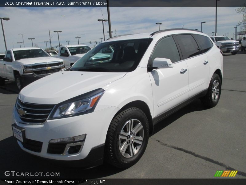 Summit White / Ebony 2016 Chevrolet Traverse LT AWD
