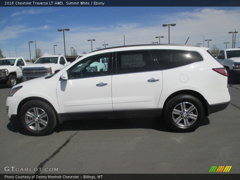 Summit White / Ebony 2016 Chevrolet Traverse LT AWD