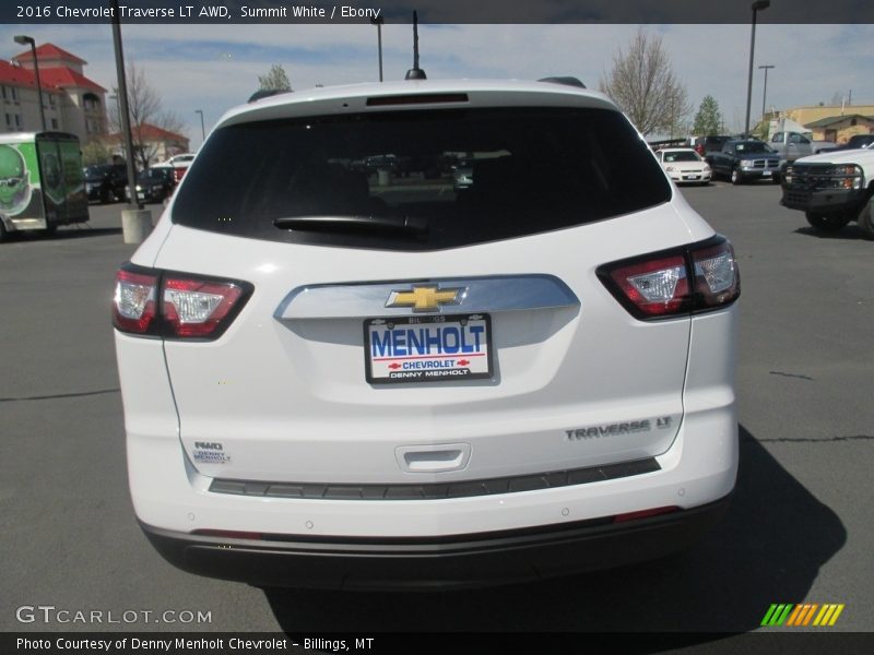 Summit White / Ebony 2016 Chevrolet Traverse LT AWD