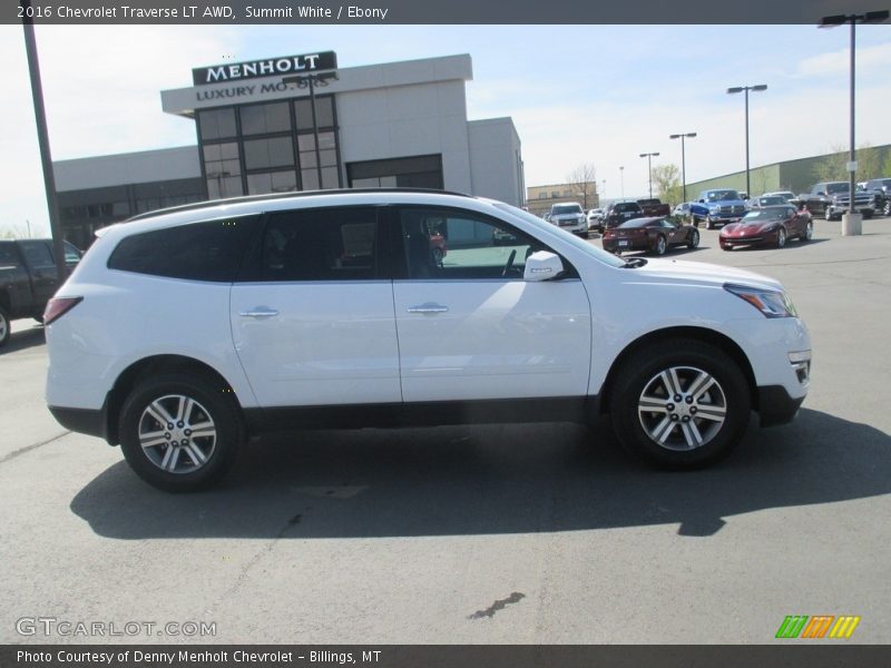 Summit White / Ebony 2016 Chevrolet Traverse LT AWD