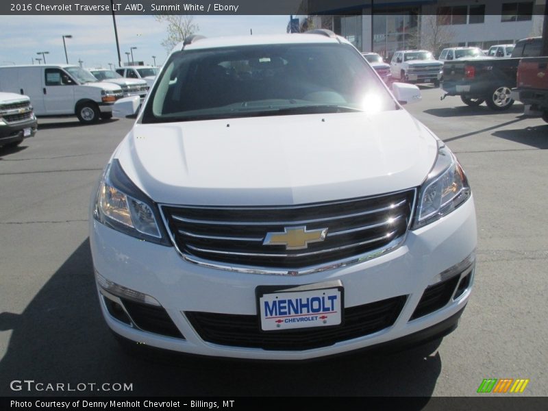 Summit White / Ebony 2016 Chevrolet Traverse LT AWD