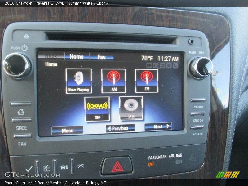 Summit White / Ebony 2016 Chevrolet Traverse LT AWD