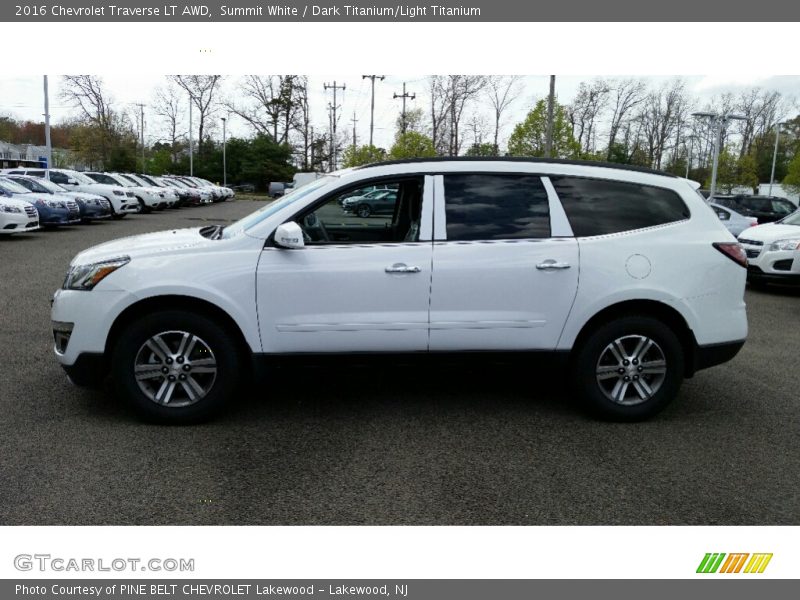 Summit White / Dark Titanium/Light Titanium 2016 Chevrolet Traverse LT AWD