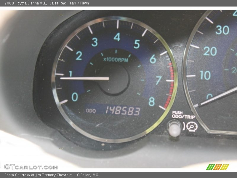 Salsa Red Pearl / Fawn 2008 Toyota Sienna XLE