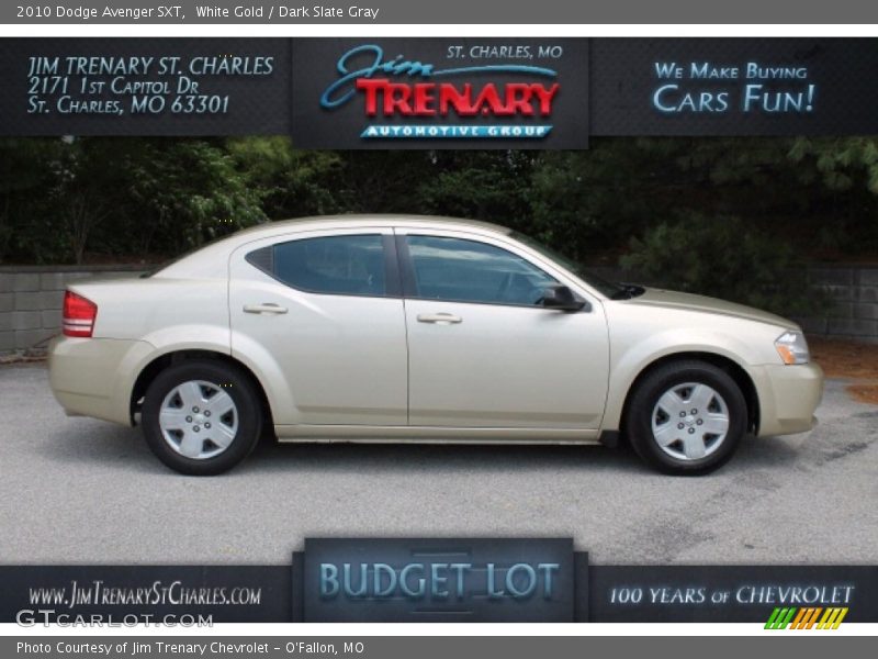 White Gold / Dark Slate Gray 2010 Dodge Avenger SXT