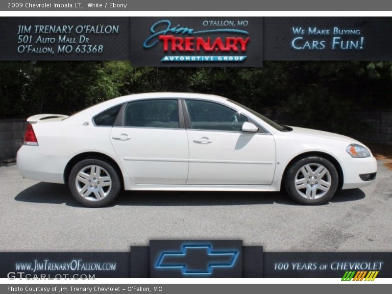 White / Ebony 2009 Chevrolet Impala LT