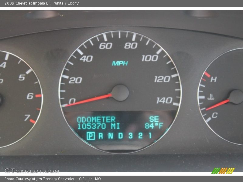 White / Ebony 2009 Chevrolet Impala LT