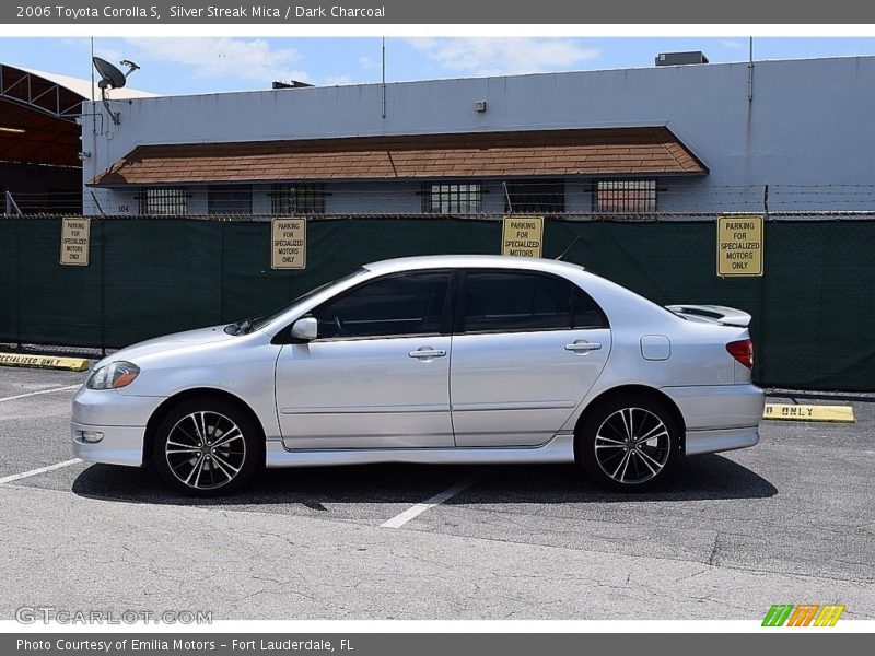 Silver Streak Mica / Dark Charcoal 2006 Toyota Corolla S