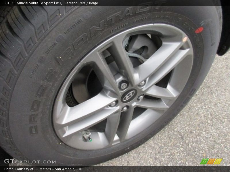 Serrano Red / Beige 2017 Hyundai Santa Fe Sport FWD