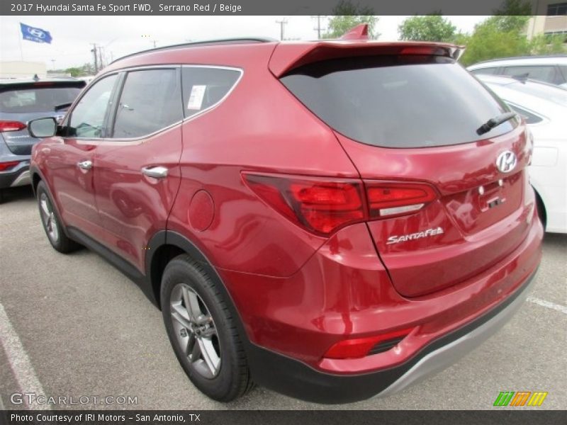 Serrano Red / Beige 2017 Hyundai Santa Fe Sport FWD