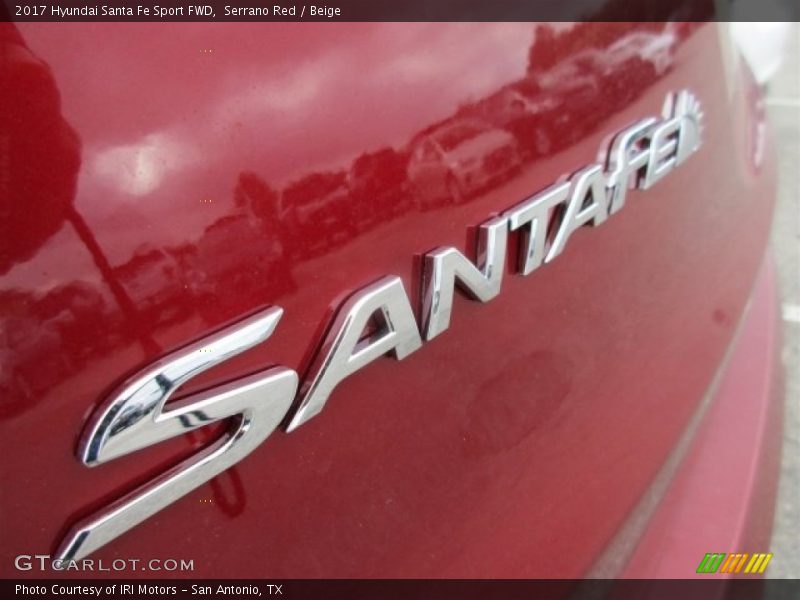 Serrano Red / Beige 2017 Hyundai Santa Fe Sport FWD