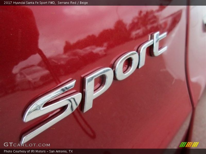 Serrano Red / Beige 2017 Hyundai Santa Fe Sport FWD