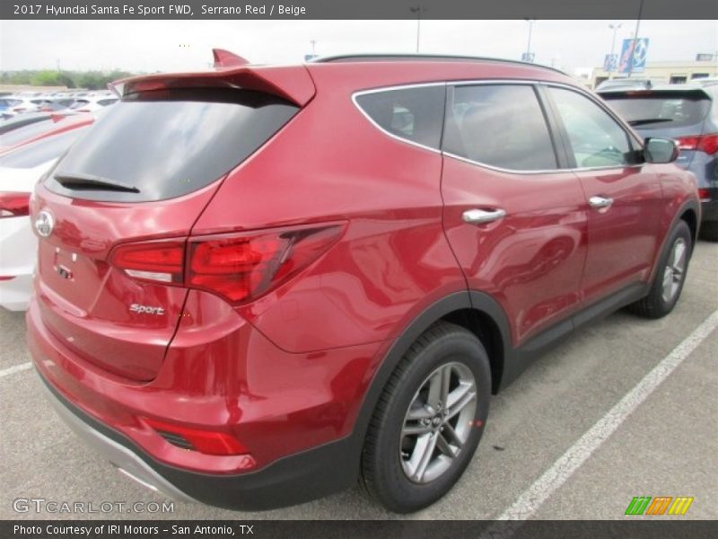 Serrano Red / Beige 2017 Hyundai Santa Fe Sport FWD