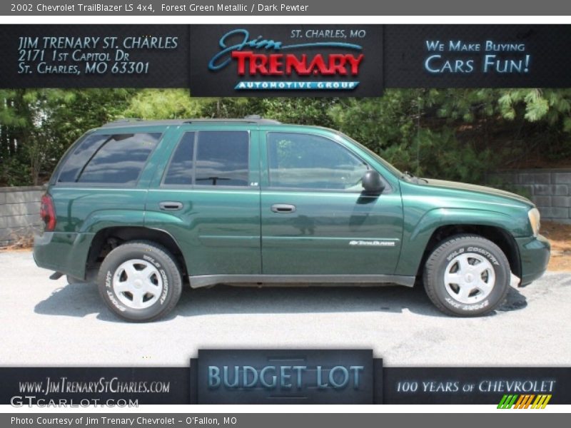 Forest Green Metallic / Dark Pewter 2002 Chevrolet TrailBlazer LS 4x4
