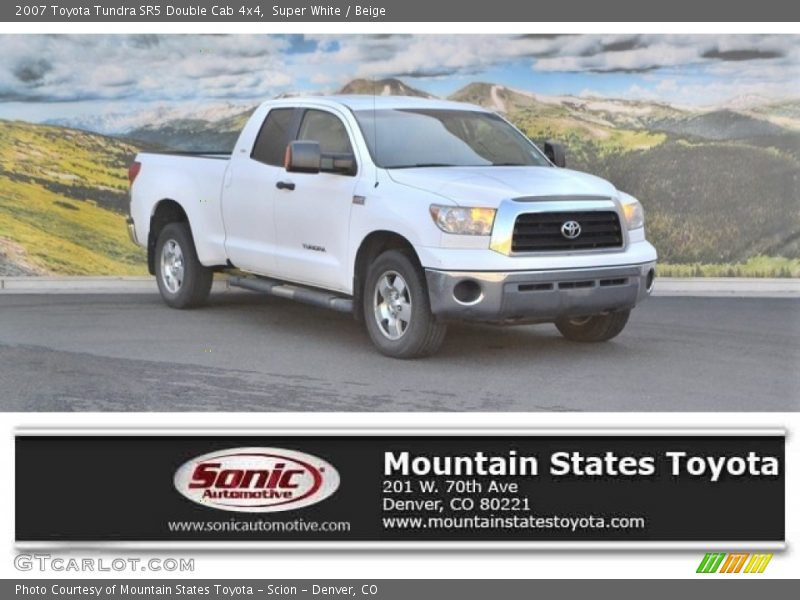 Super White / Beige 2007 Toyota Tundra SR5 Double Cab 4x4