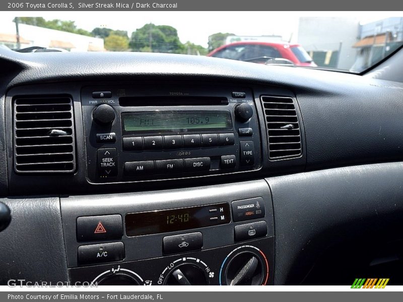 Silver Streak Mica / Dark Charcoal 2006 Toyota Corolla S