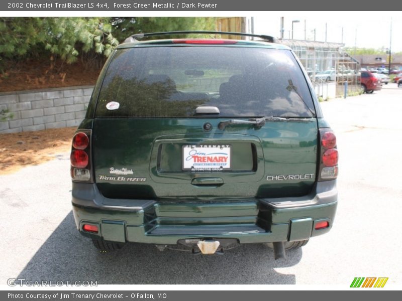 Forest Green Metallic / Dark Pewter 2002 Chevrolet TrailBlazer LS 4x4