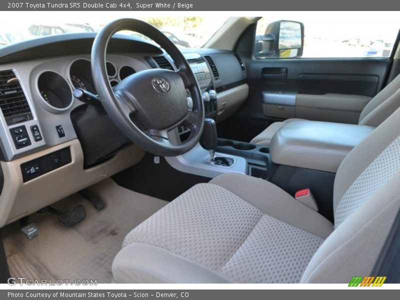 Super White / Beige 2007 Toyota Tundra SR5 Double Cab 4x4
