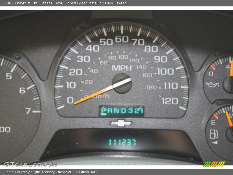 Forest Green Metallic / Dark Pewter 2002 Chevrolet TrailBlazer LS 4x4