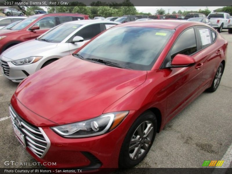 Red / Gray 2017 Hyundai Elantra SE