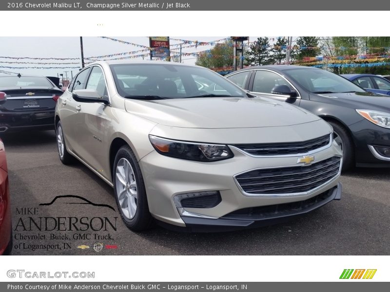 Champagne Silver Metallic / Jet Black 2016 Chevrolet Malibu LT