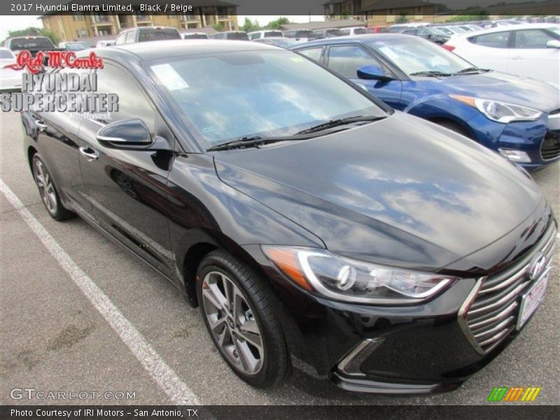 Black / Beige 2017 Hyundai Elantra Limited