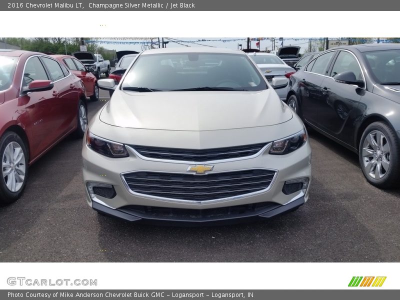 Champagne Silver Metallic / Jet Black 2016 Chevrolet Malibu LT